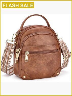 Anti Theft Crossbody Bag RFID Small Shoulder Purse Travel Locking Ring